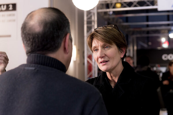 Marie-José Collet converse avec Régis Prosper
 - Photo Romain Mathieu

