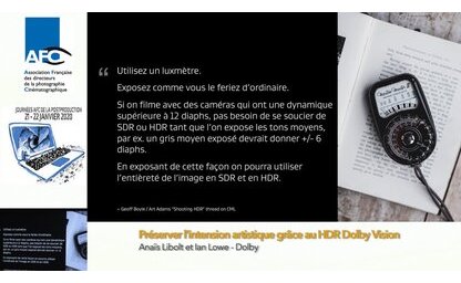 Conférence Dolby JPP AFC 2020 : Le Dolby Vision
