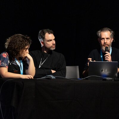 Audrey Samson, Adrien Blachère et Aurélien Branthomme lors de la Rencontre AFC 