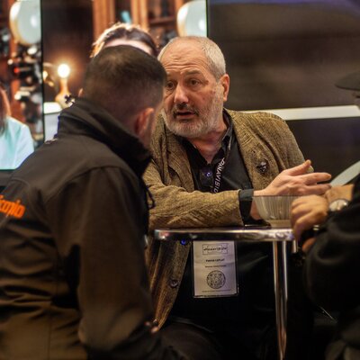 Patrick Leplat sur le stand Panavision
 - Photo Marc Salomon

