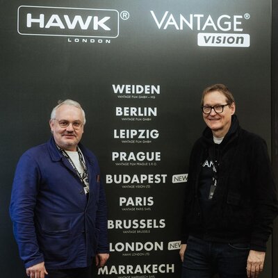 Alexander Bscheidl et Peter Martin sur le stand Hawk-Vantage
 - Photo Katarzyna Średnicka

