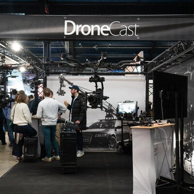 Le stand DroneCast
 - Photo Lola Cacciarella

