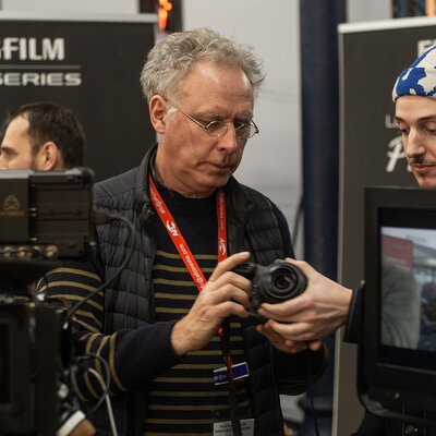 Stéphane Cami sur le stand Fujifilm
 - Photo Marc Salomon

