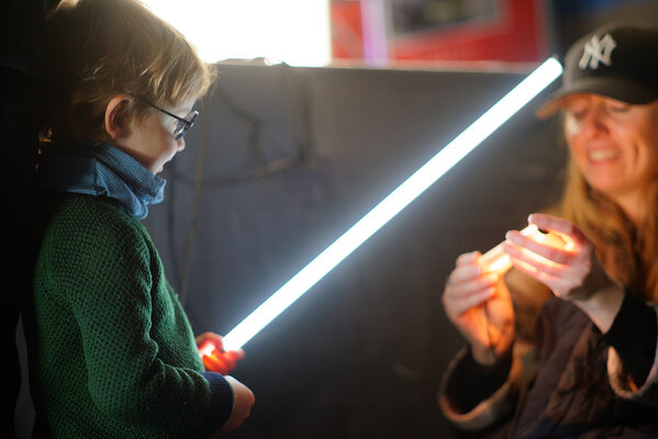 La lumière de Softlights, à la portée d’un enfant
 - Photo Christine Mignard

