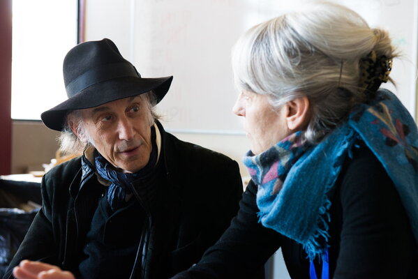 Ed Lachman converse avec Agnès Godard
 - Photo Romain Mathieu

