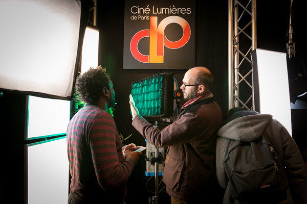 Sur le stand Ciné Lumières de Paris
 - Photo Claire-Lise Havet

