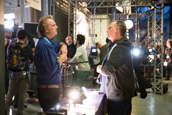 Henrik Moseid, à gauche, et Henrik Christensen sur le stand Softlights
 - Photo Claire-Lise Havet

