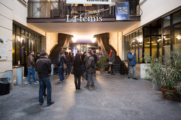 L’entrée du bâtiment de La fémis
 Photo Romain Bassenne
