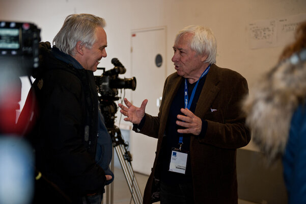 Luciano Tovoli converse avec Dominique Delguste
 Photo Pauline Maillet
