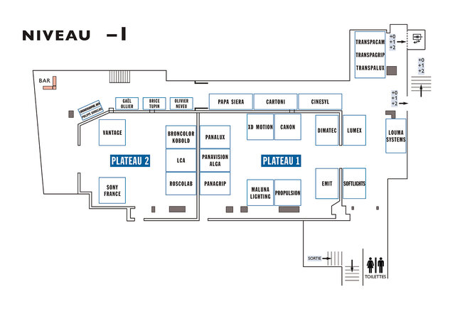 Micro Salon AFC 2016 - Plan du niveau -1 (sous-sol)

