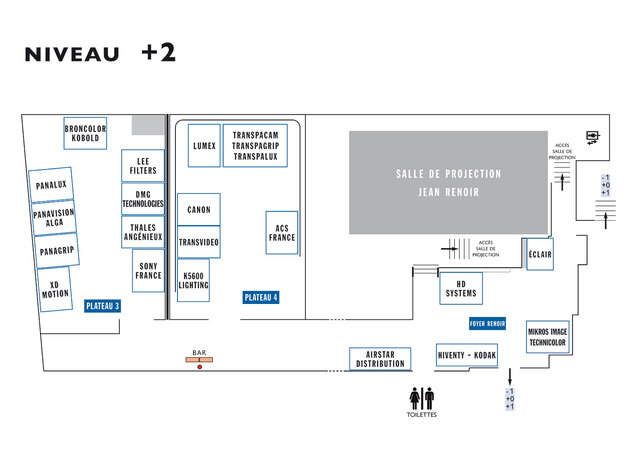 Micro Salon AFC 2017 - Plan du niveau +2 (2e étage)


