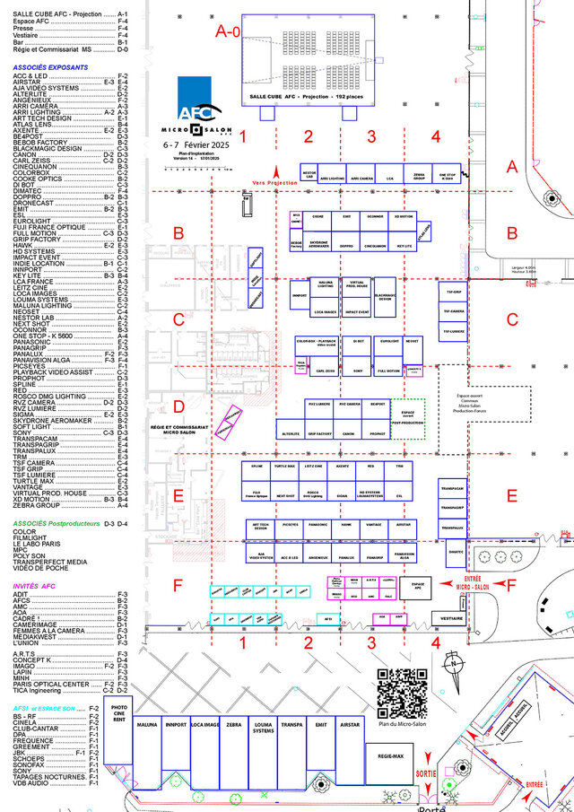 Plan du Micro Salon AFC - Espace Son AFSI 2025

